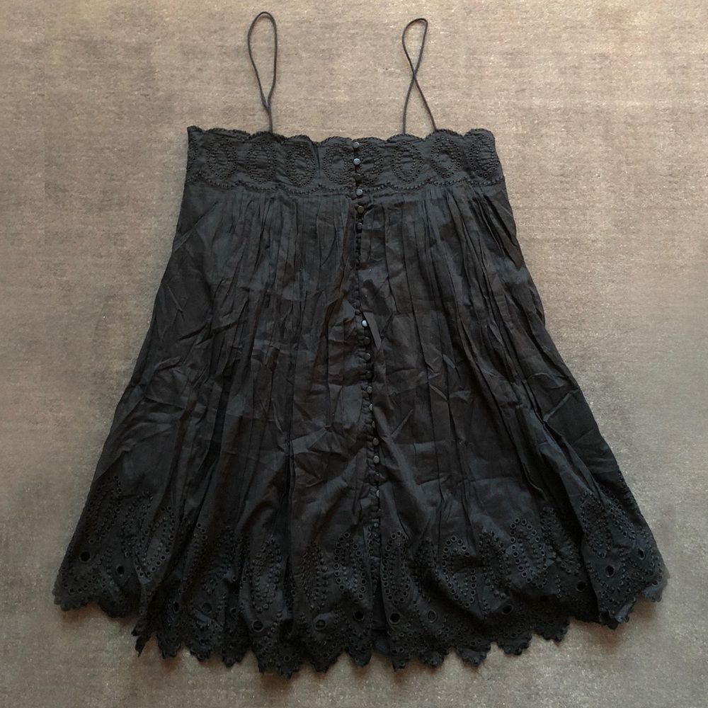 Catherine Malandrino Black Broderie Anglaise Dress